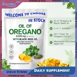 Organic Oregano Oil Capsules 6000mg  300 Count