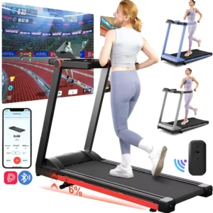 3.5HP Foldable Treadmill 350lbs LCD Treadmill